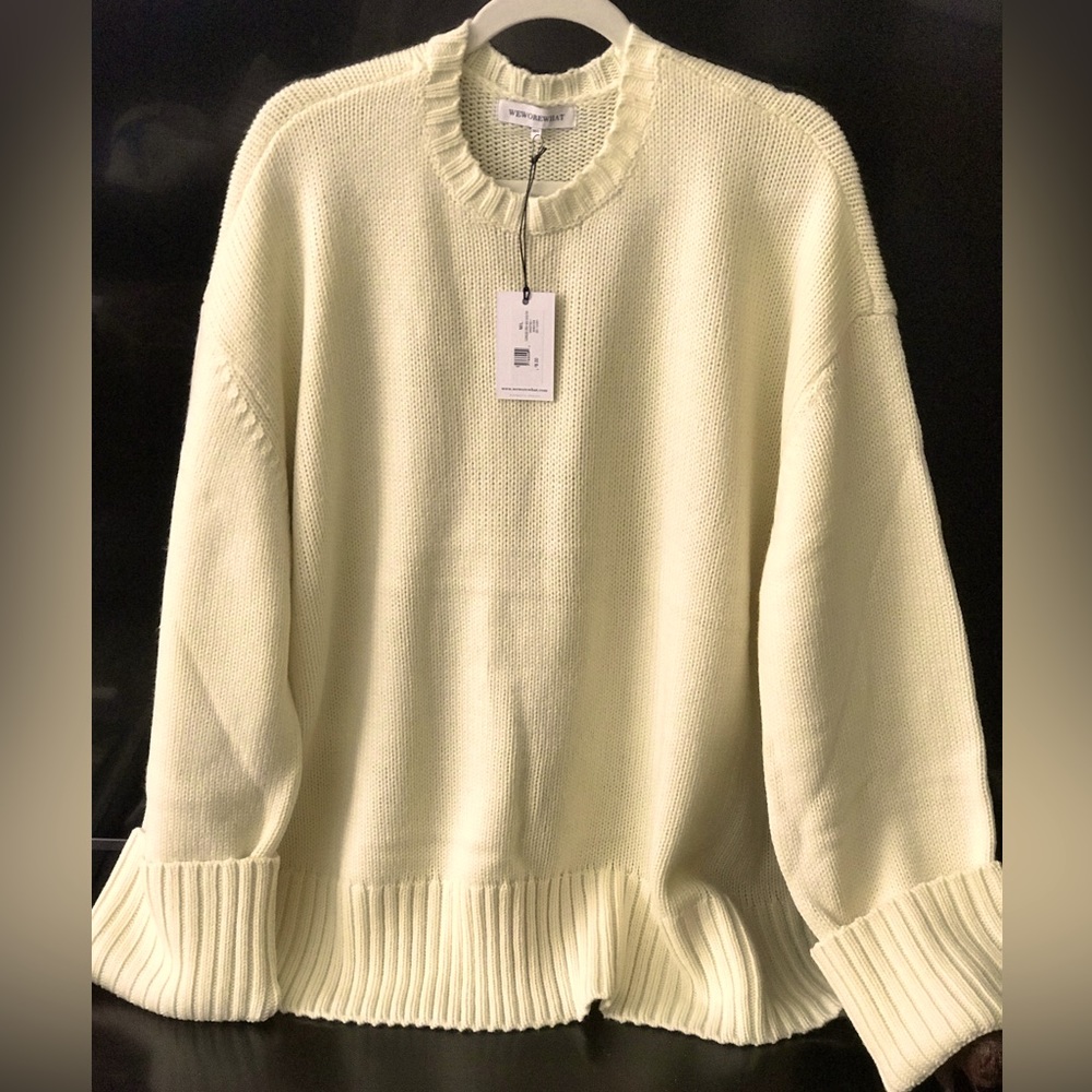 NWT Women Oversized Beautiful Sweater. Size M/L. Long sleeve. Crew neckline.